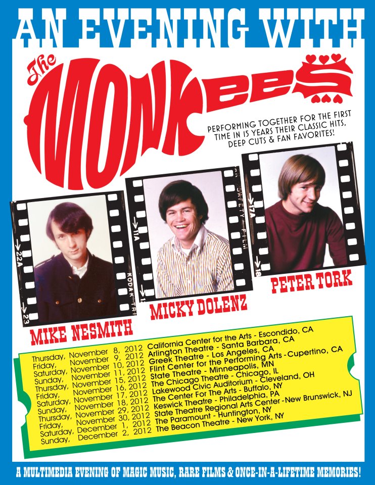 Monkees Announce 2012 Reunion Tour Dates!