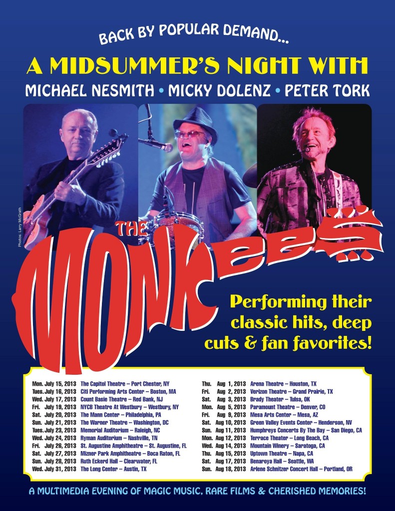 Monkees Announce 2013 Full Tour Dates!