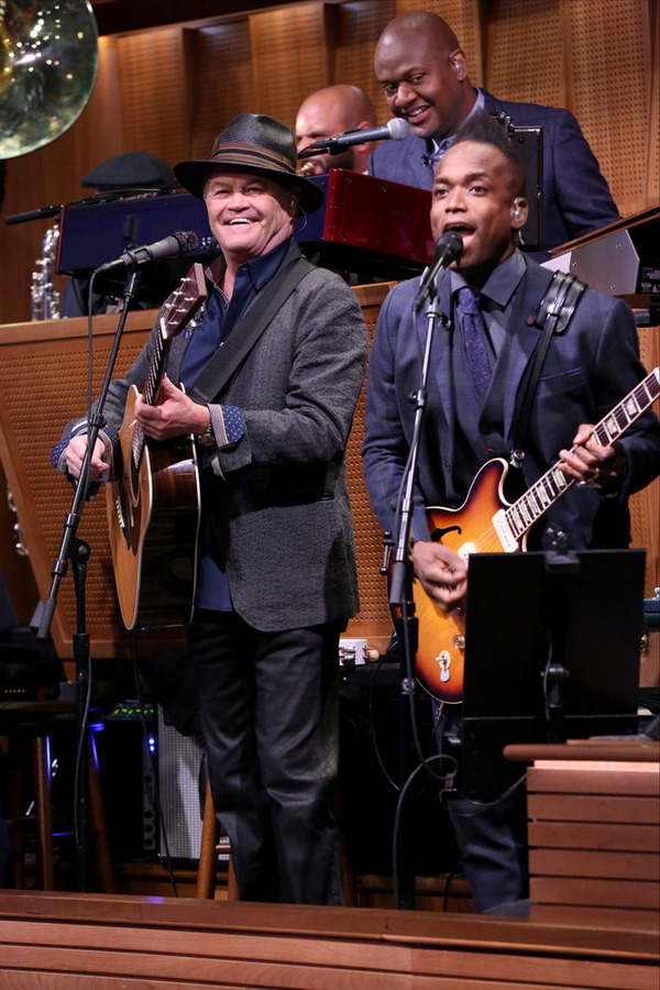 PHOTO: MONKEES’ Micky Dolenz Sits In with The Roots on Last Night’s TONIGHT SHOW