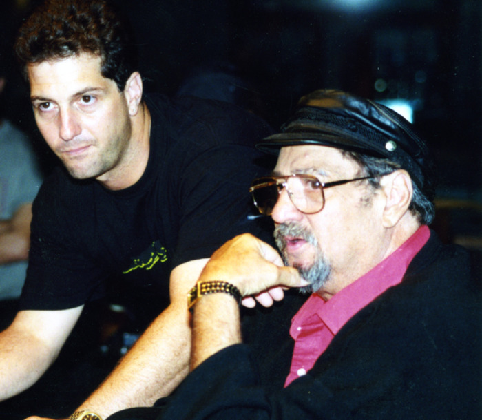 Denny and his father, Tommy at first day of shooting in 1996