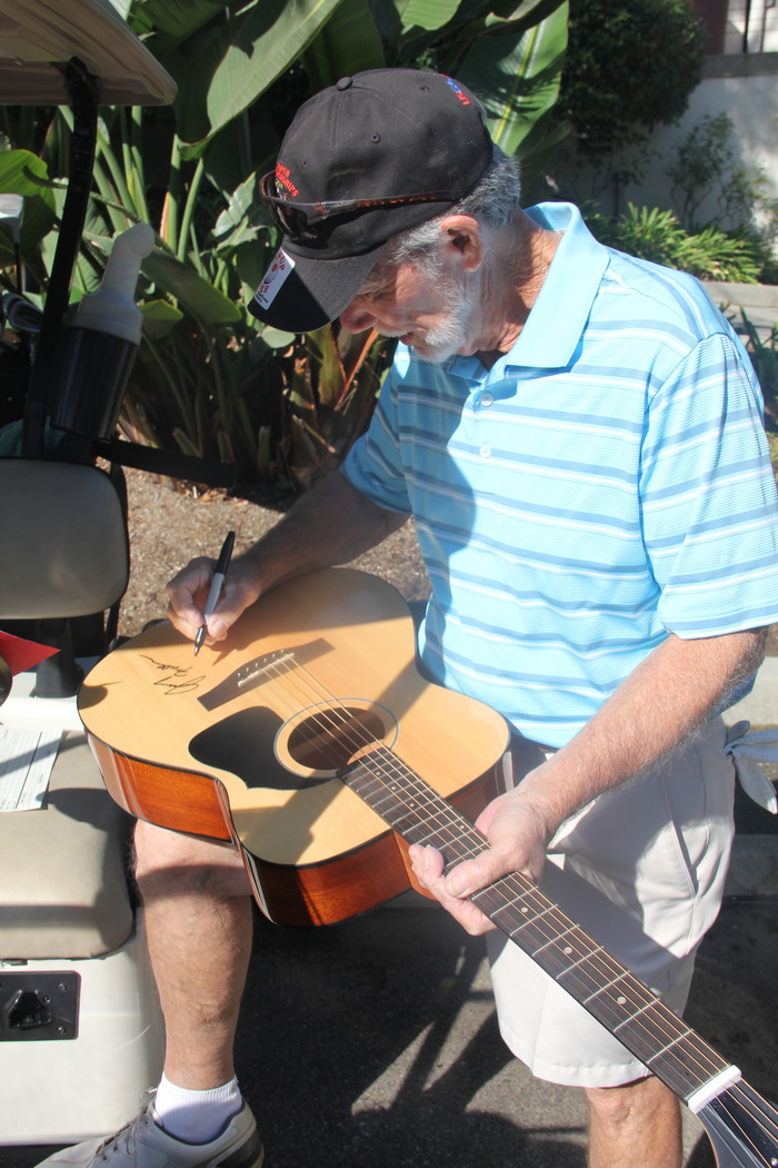 Voyage Guitar signed by Legendary Producer and Writer of Traveling Man and other hits of WC, Jerry Fuller