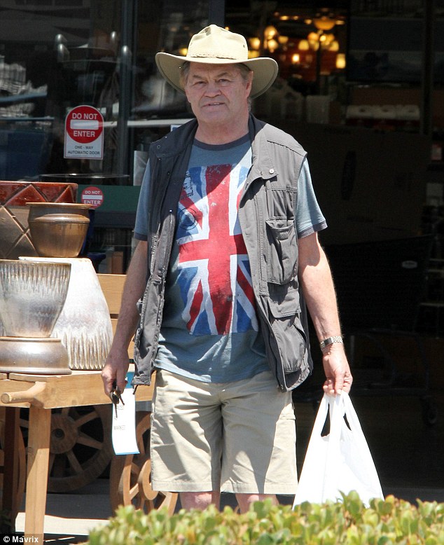 Shouldn’t that be the stars and stripes? The Monkees Micky Dolenz wears a union flag T-shirt over Fourth of July Weekend