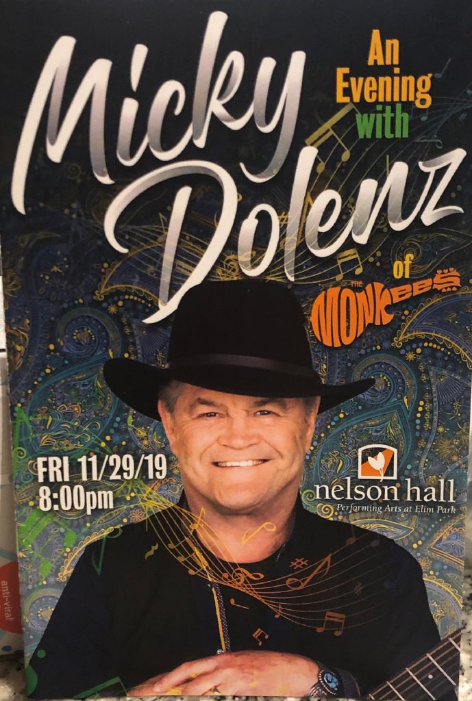 Micky Dolenz “Interactive” Night at Nelson Hall 11/29/19