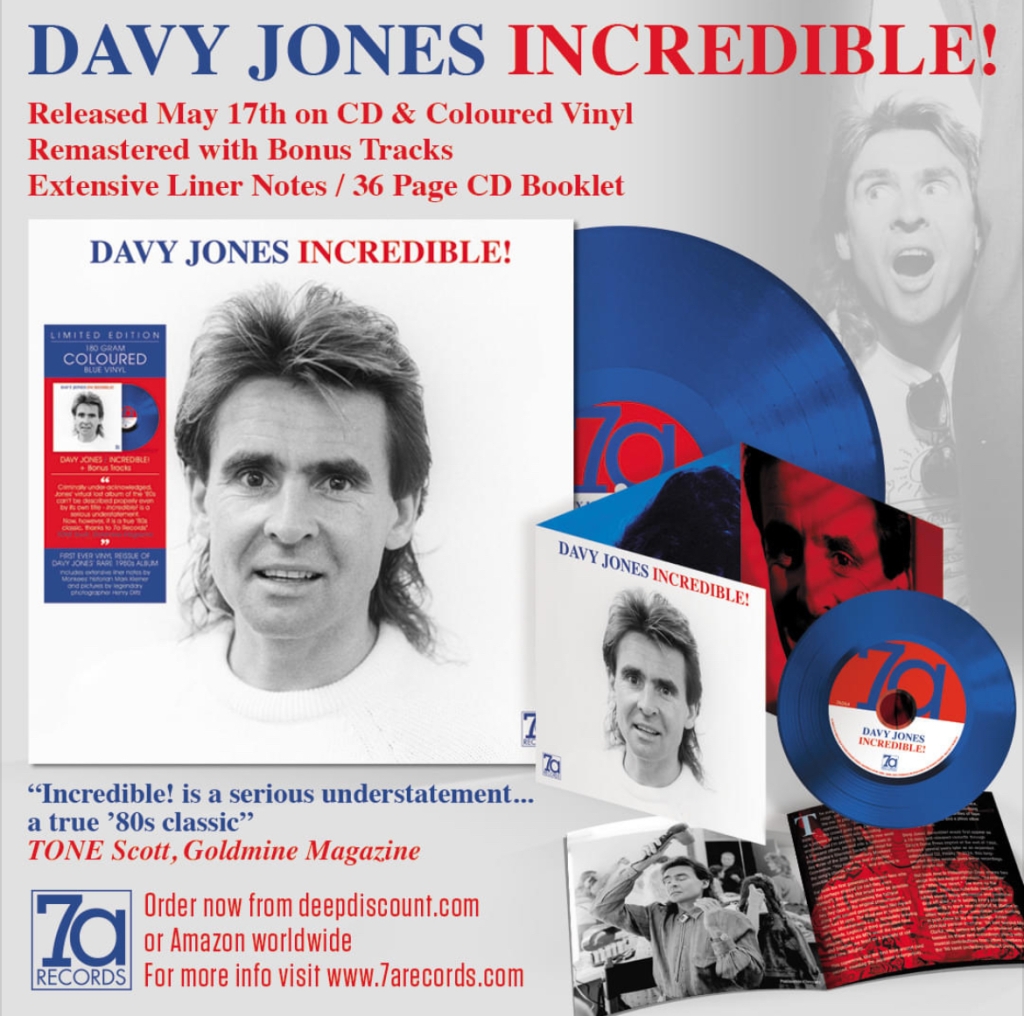 Davy Jones ‘Incredible!’ 7a Records Release Presale